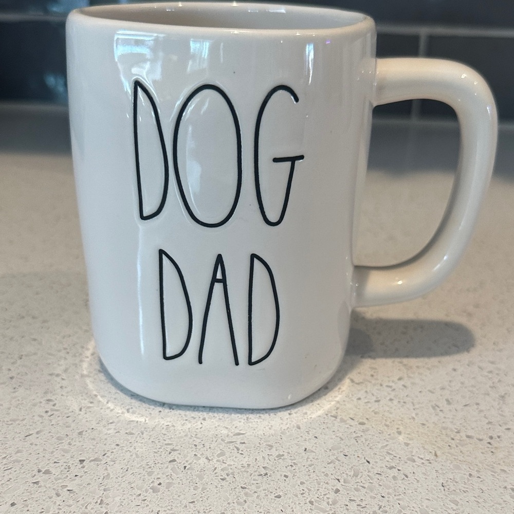 Rae Dunn Dog Dad White Mug